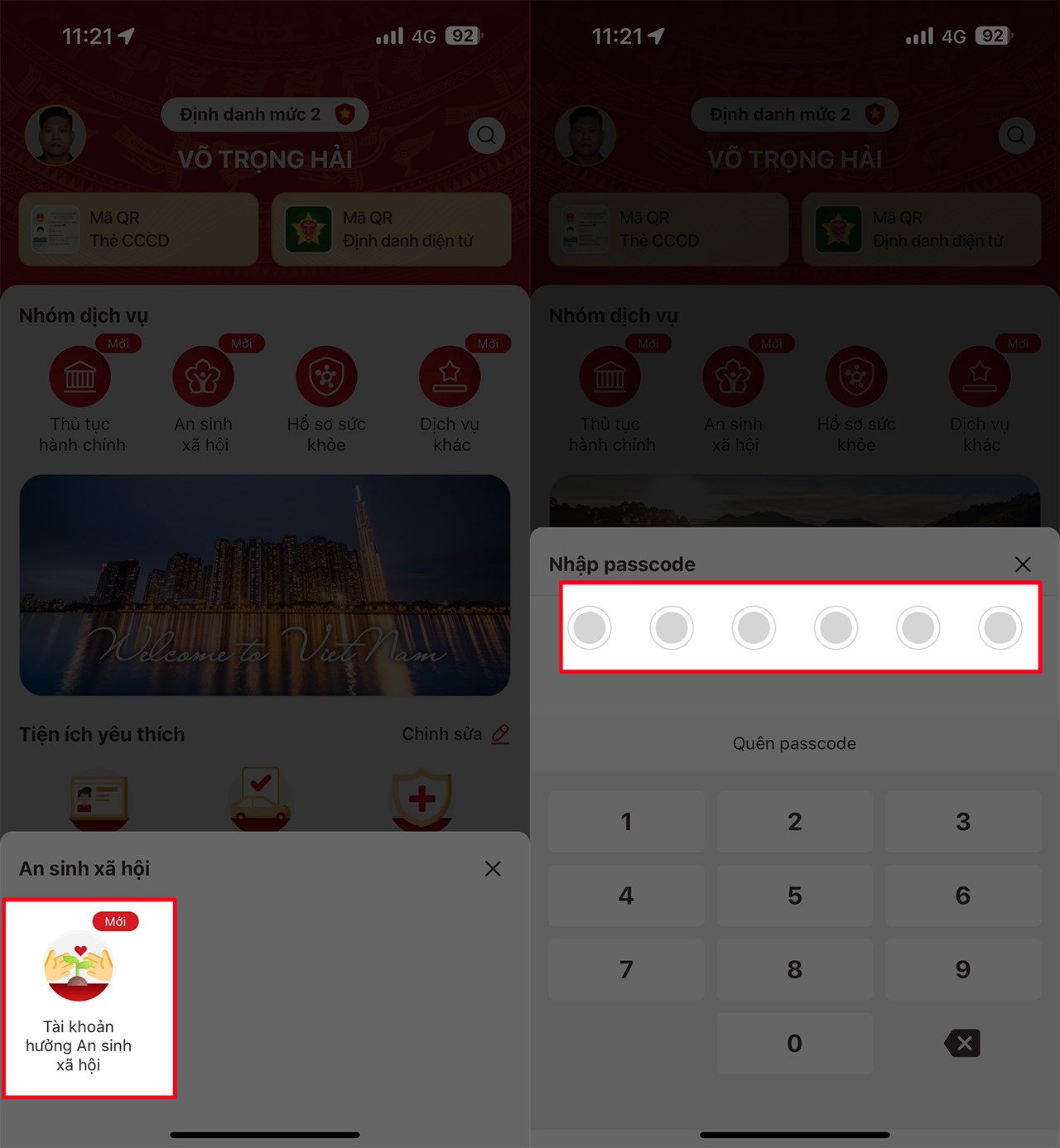 Liên kết tài khoản ngân hàng trên VNeID
