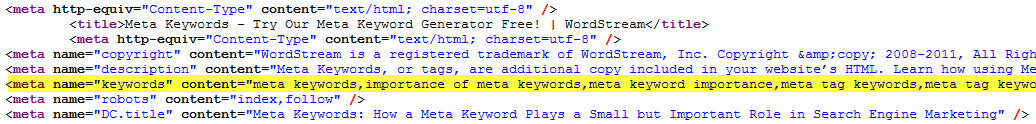 Tối ưu hoá Meta Keyword